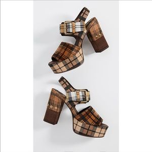 See By Chloe Marta Plaid Platform Sandals